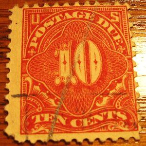1930-33 10 cent postage due stamp deep carmine.